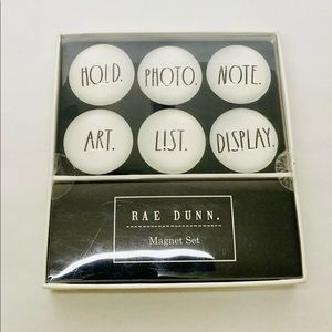Rae Dunn Glass Magnet Set of Six HOLD **PHOTO **NOTE**ART** LIST**DISPLAY** NWT